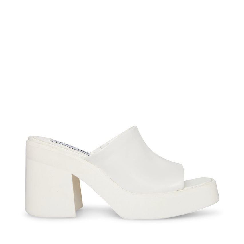 Sandalias Tacones Steve Madden Kane Cuero Mujer Blancas | ES TW1206